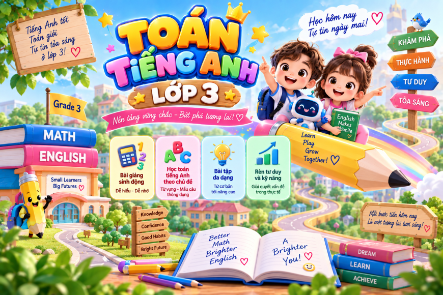 Toán tiếng anh lớp 3