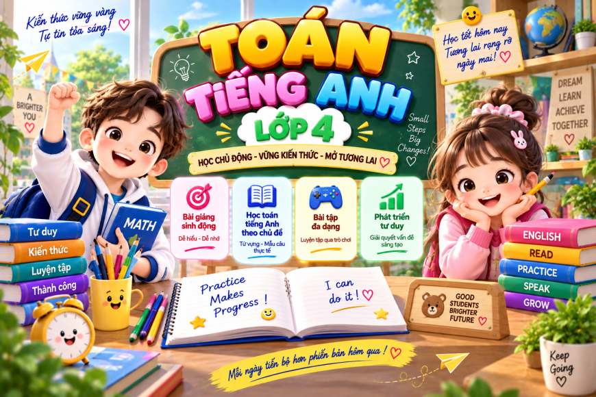 Toán tiếng anh lớp 4